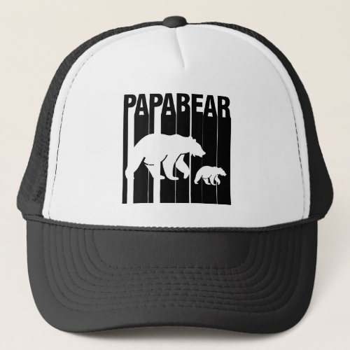 Papabear Bear Father Papa Fathers Day Trucker Hat