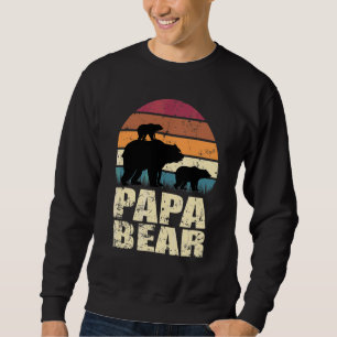 Papabear Gemini Bears Camping Family Papa Bear Vin Sweatshirt
