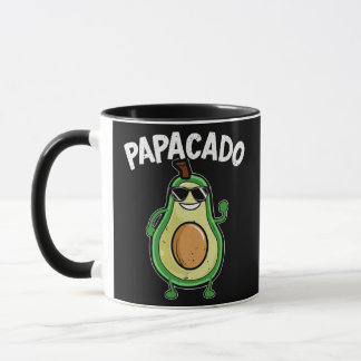 Papacado Best Dad Ever Fathers Day Avocado Vegan  Mug