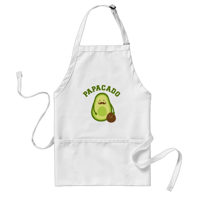 Papacado funny gift new dad or daddy announcement adult apron (Front)