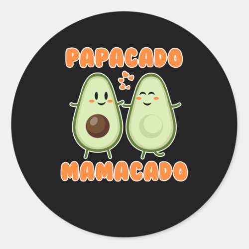 Papacado mamacado make Familycado Classic Round Sticker