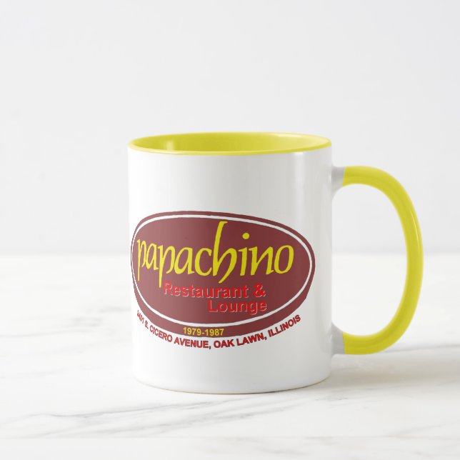 Papachino Restaurant & Lounge, Oak Lawn, IL Mug (Right)