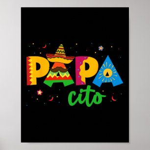 Papacito Cinco De Mayo Sombrero Men Papa Dad Fathe Poster