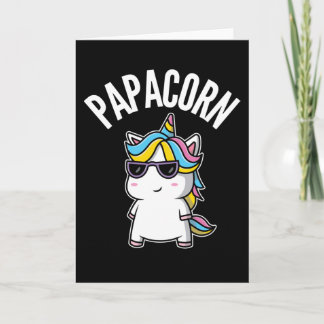 Papacorn Unicorn Dad Rainbow Father's Day Gift Card