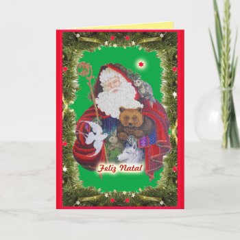 Papai Noel Holiday Card by Wladsigner at Zazzle
