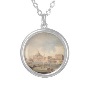 Papal Basilica of Saint Peter in the Vatican Silver Plated Necklace