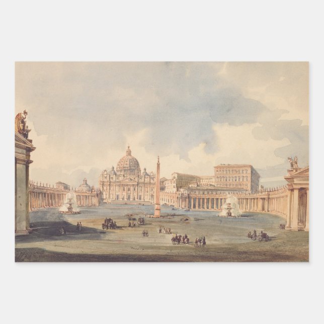 Papal Basilica of Saint Peter in the Vatican Wrapping Paper Sheets (Front)