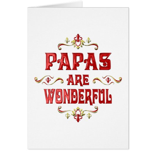 Papas are Wonderful Cards (Front)