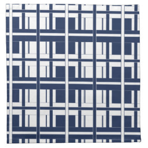 Papa's Blue and White Plaid Cloth Napkin