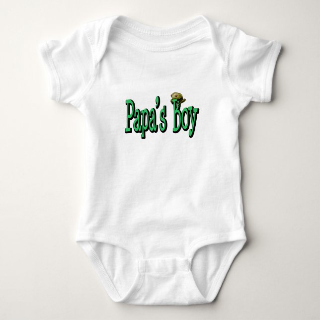 Papa's Boy Baby Bodysuit (Front)