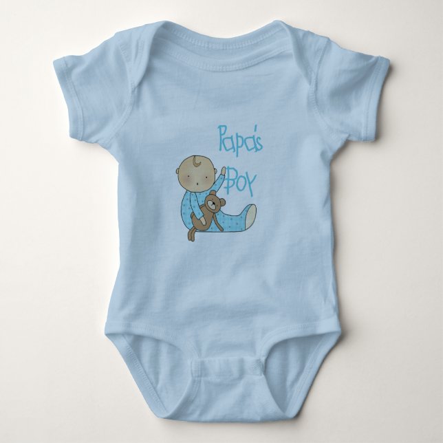 Papa's Boy Baby Bodysuit (Front)