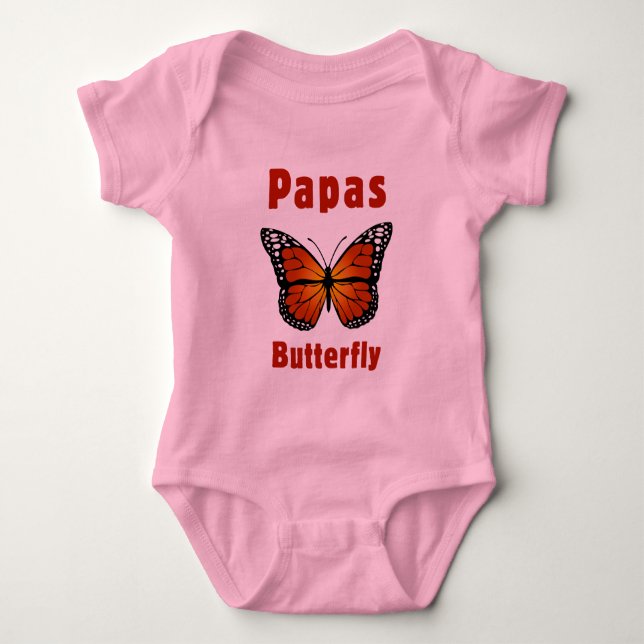 Papas Butterfly Baby Bodysuit (Front)