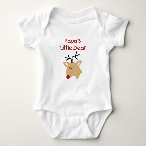 Papas Dear Deer Papa Christmas Baby Bodysuit