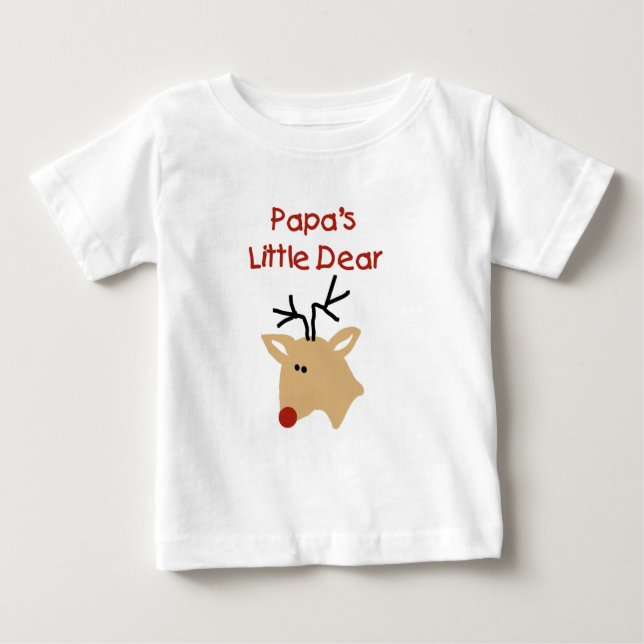 Papa's Dear Papa Christmas Baby T-Shirt (Front)