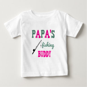 Papa's Fishing Buddy Baby Tee (pink)
