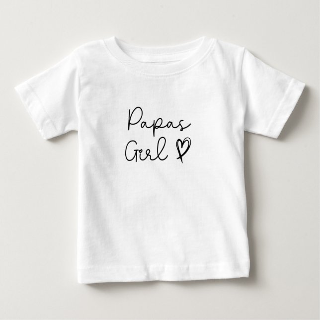 Papas Girl Baby T-Shirt (Front)