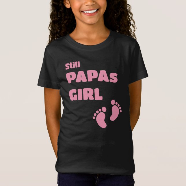 Papas Girl - Footprints T-Shirt (Front)