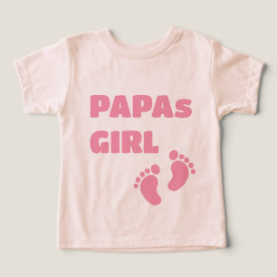 Papas Girl - Footprints Toddler T-shirt