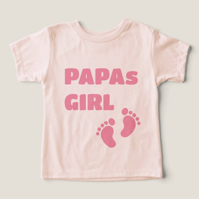 Papas Girl - Footprints Toddler T-shirt (Design Front)