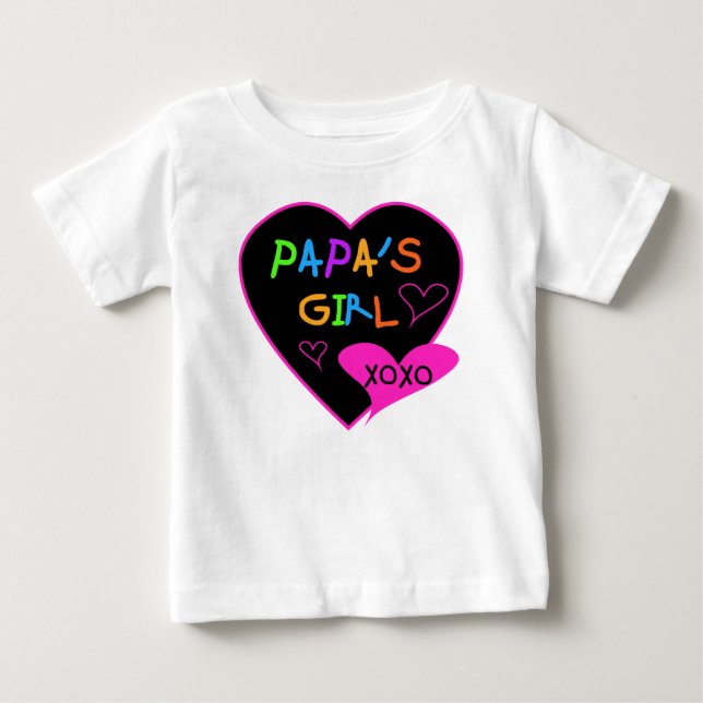 Papa's Girl Tees, Hats, Mugs, Buttons, clothing Baby T-Shirt (Front)