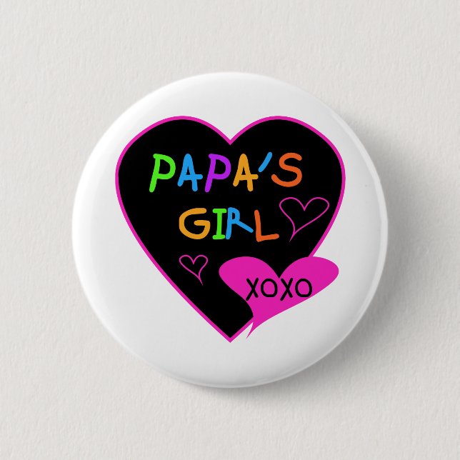 Papa's Girl Tees, Hats, Mugs, Buttons, clothing Button (Front)