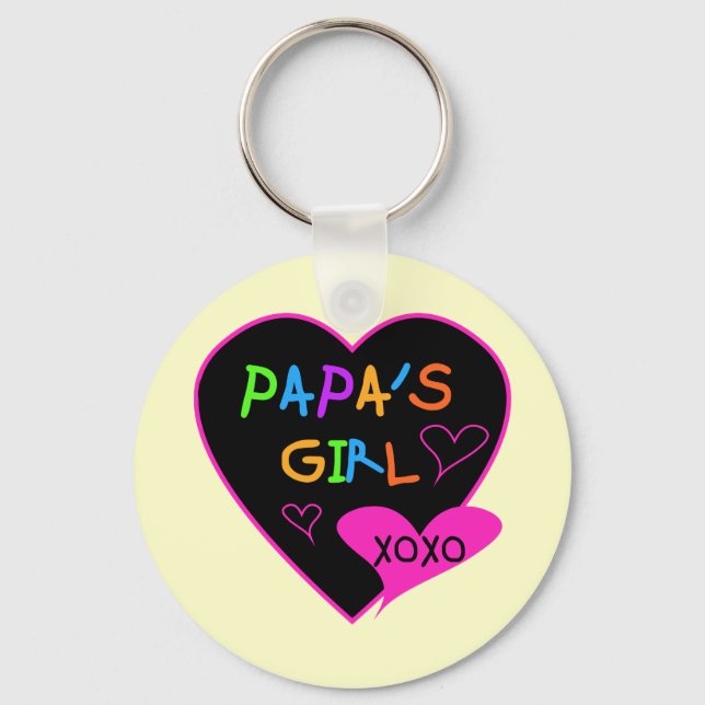 Papa's Girl Tees, Hats, Mugs, Buttons, clothing Keychain (Front)