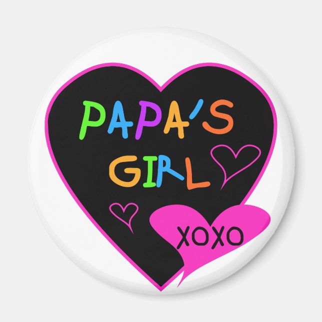 Papa's Girl Tees, Hats, Mugs, Buttons, clothing Magnet (Front)