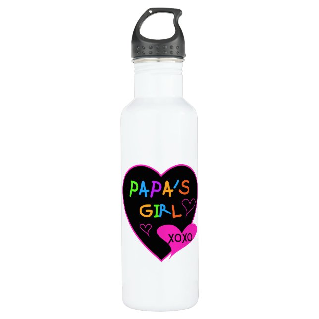 Papa's Girl Tees, Hats, Mugs, Buttons, clothing Stainless Steel Water Bottle (Front)