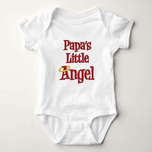 Papas Little Angel Baby Bodysuit