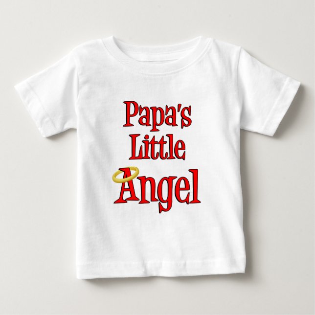 Papa's Little Angel Baby T-Shirt (Front)