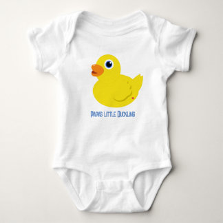 Papa's little Duckling (Blue) Baby Bodysuit