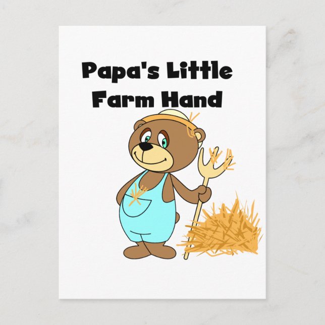 Papa's Little Farm Hand Tshirts and Gifts Postcard (Front)