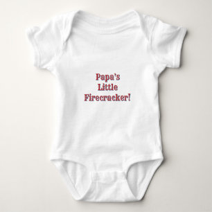 Papa's Little Firecracker! USA 250 Fireworks   Baby Bodysuit