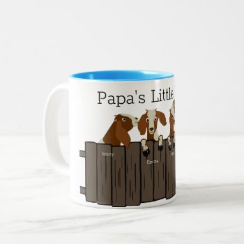 Papas Little Herd Of 4 Goats Two-tone Coffee Mug by getyergoat at Zazzle