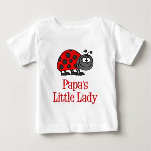 Papas Little Lady Baby T_Shirt