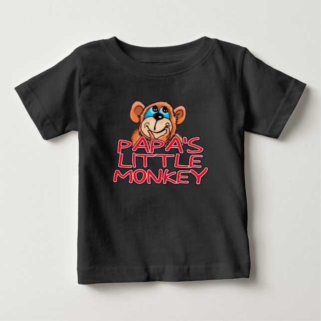 Papa's Little Monkey Baby T-Shirt (Front)