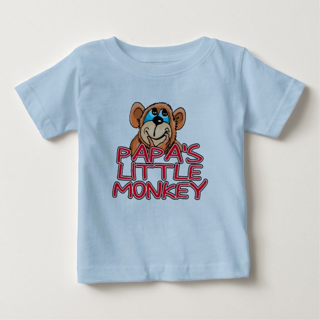 Papa's Little Monkey Baby T-Shirt (Front)