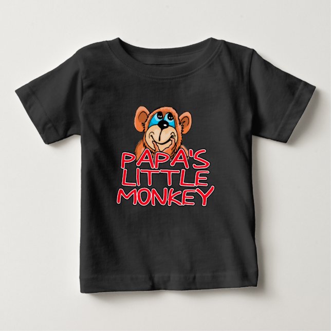 Papa's Little Monkey Baby T-Shirt (Front)