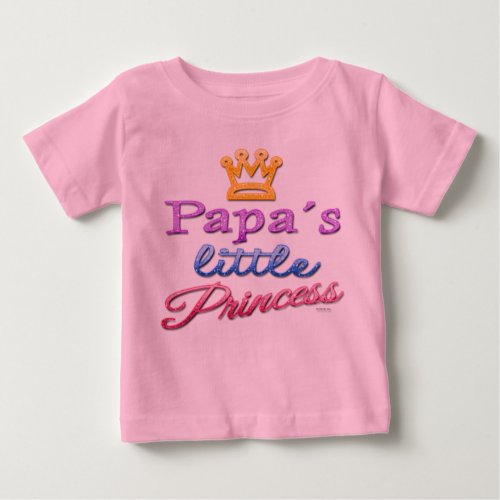 Papas Little Princess Baby Toddler T_Shirt