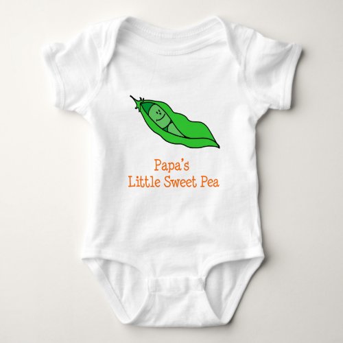 Papas Little Sweet Pea Baby Bodysuit