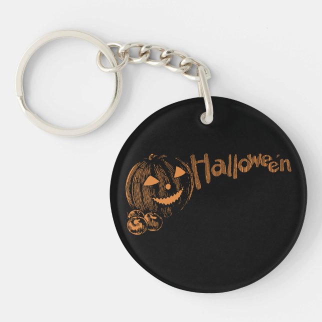 Papa's Posse of Halloween Jack o Lanterns  Keychain (Front)