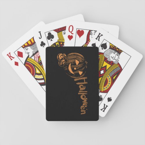 Papas Posse of Halloween Jack o Lanterns  Poker Cards