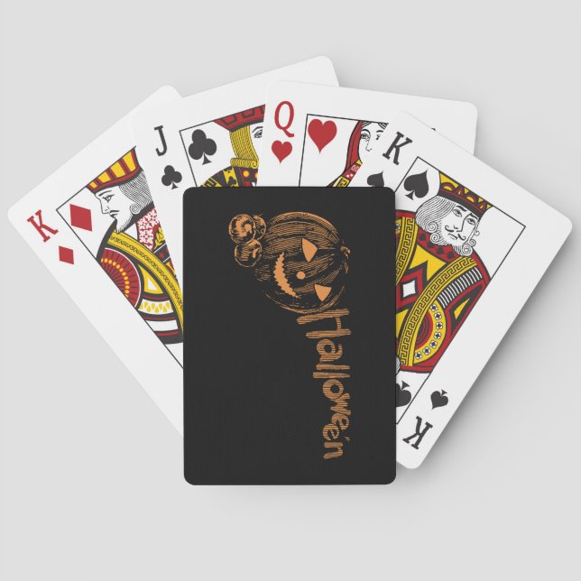 Papa's Posse of Halloween Jack o Lanterns  Poker Cards (Back)