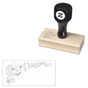 Papa's Posse of Halloween Jack o Lanterns  Rubber Stamp