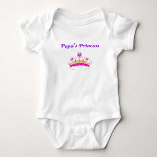 Papas Princess Personalized Baby Bodysuit