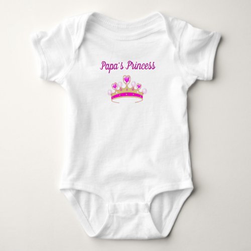 Papas Princess Personalized Baby Bodysuit