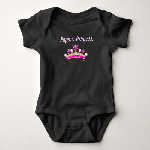 Papas Princess Personalized Baby Bodysuit
