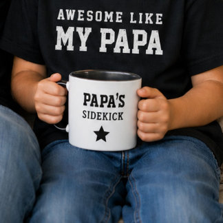Papa's Sidekick Funny Grandkid Coffee Mug