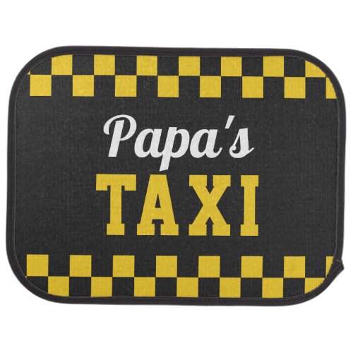 Papas Taxi  Funny Grandfather Car Floor Mat