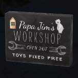 Papa's Workshop | Toys Fixed Free Wooden Box Sign<br><div class="desc">Looking for the perfect custom print for grandpa? Our fun prints are the perfect way to spruce up those walls. This keepsake makes a wonderful gift for any occasion: father's day, birthdays, grandparents day and much more. Add your custom wording to this design by using the "Edit this design template"...</div>